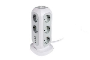Prodlužovací kabel "EUPT-01", 11 zásuvek, 2x USB-A, 2x USB-C, VERBATIM 49547