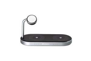 Nabíjecí stanice "WCS-03", 3 v 1, nabíjení MFi (Apple) nebo Qi, VERBATIM 49557