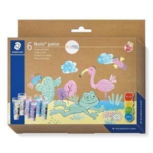 Prstové barvy "Noris Junior 881", 6 pastelových barev, STAEDTLER 8816P C6