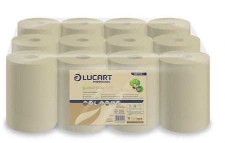 Utěrka "EcoNatural 14 CF", havana hnědá, role, 2 vrstvy, LUCART 861134