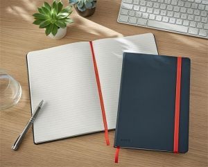 Poznámkový sešit "Cosy Soft Touch", matně šedá, linkovaný, B5, 80 listů, tvrdé desky, LEIT