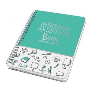 Spirálový sešit "Jolie", Sketch Book, A5, tečkovaný, 60 listů, tvrdé desky, SIGEL JN698