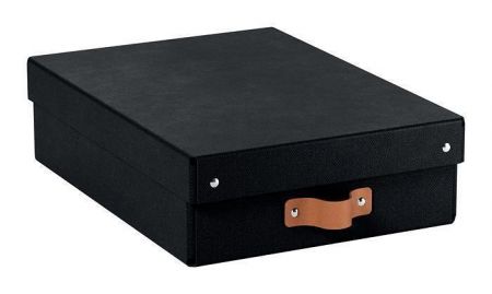Úložný box "Puro", černá, velikost M - nízký, 2 ks/balení, LEITZ 61480095