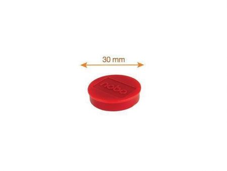 Magnety, červená, 30 mm, 4 ks NOBO 1901449