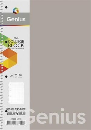 Spirálový sešit "Genius", mix motivů, čtverečkovaný, A4, 80 listů, PP desky, SHKOLYARYK A4