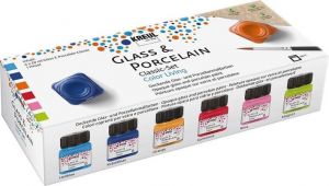 Sada barev na sklo a porcelán "LIVING", 6 x 20 ml, KREUL
