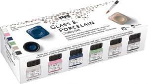 Sada barev na sklo a porcelán "CHALKY", 6 x 20 ml, KREUL