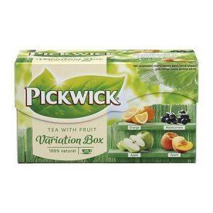 Černý čaj "Variation", 20 x 1,5 g, pomeranč, černý rybíz, jablko, broskev, PICKWICK 406138