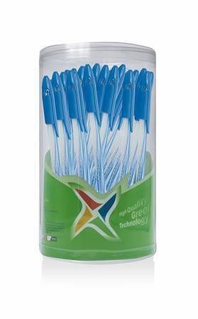 Kuličkové pero "Candee", modrá, 0,3 mm, s uzávěrem, 50ks, FLEXOFFICE