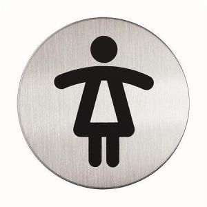 Piktogram "Dámské WC", samolepicí, nerez, DURABLE 490423