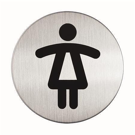 Piktogram "Dámské WC", samolepicí, nerez, DURABLE 490423