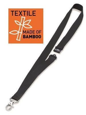 Šňůrka na krk, černá, s karabinou, DURABLE 824001