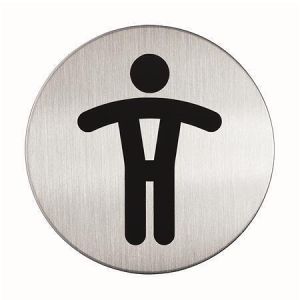 Piktogram "Pánské WC", samolepicí, nerez, DURABLE 490523