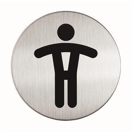 Piktogram "Pánské WC", samolepicí, nerez, DURABLE 490523