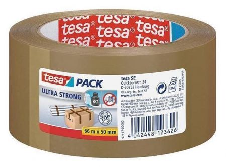 Balicí páska "Ultra Strong 57177", hnědá, 50 mm x 66 m, TESA