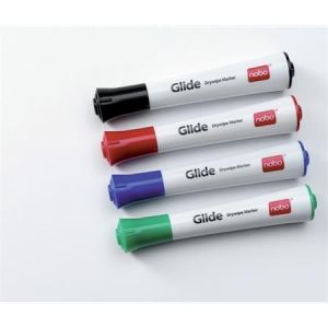 Popisovač na tabule a flip chart "Glide", mix barev, 3 mm, kulatý hrot, NOBO