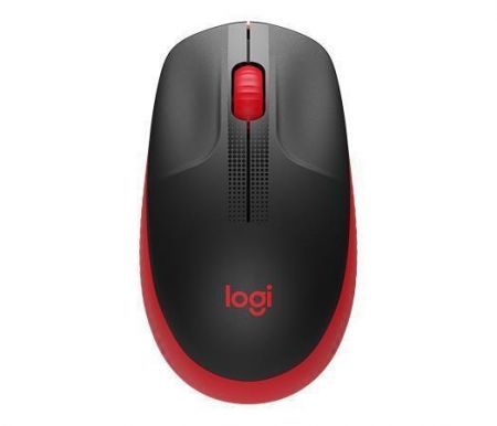 Optická bezdrátová myš "M190", červená, USB, LOGITECH, 910-005908