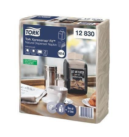 Ubrousky do zásobníku "Xpressnap Fit", přírodní, N14 system, 720 ks, 2 vrstvé, 1/2 skládán