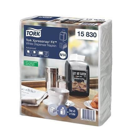 Ubrousky do zásobníku "Xpressnap Fit", bílá, N14 system, 720 ks, 2 vrstvé, 1/2 skládání, 2