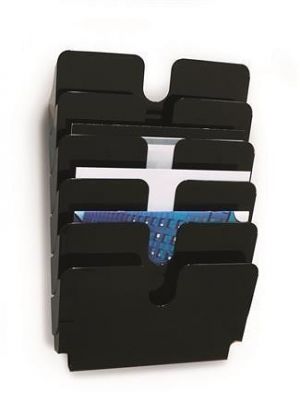 Držák na letáky "FLEXIPLUS 6", černá, A4, horizontální, nástěnný, stojící, DURABLE