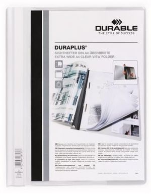 Desky s rychlovazačem "DURAPLUS®", bílá, A4, široké, DURABLE