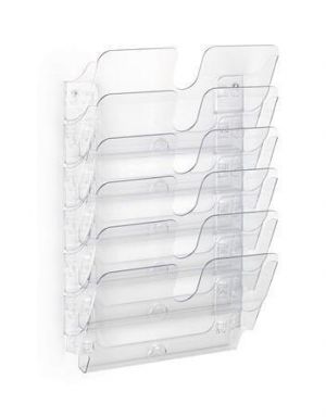 Držák na letáky "FLEXIPLUS 6", průsvitná, A4, horizontální, nástěnný, stojící, DURABLE