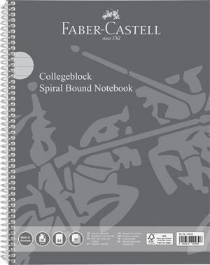 Spirálový sešit, A4, linkovaný, 80 listů, perforovaný, děrovaný, FABER-CASTELL 70-010-418