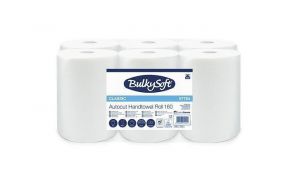 Papírové ručníky "Universal System", bílá, 2-vrstvé, průměr 15,5 cm, 6 rolí, BULKYSOFT 977