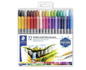 Fixy "Design Journey", 72 různých barev, sada, oboustranné, 0,8/3,0 mm, STAEDTLER