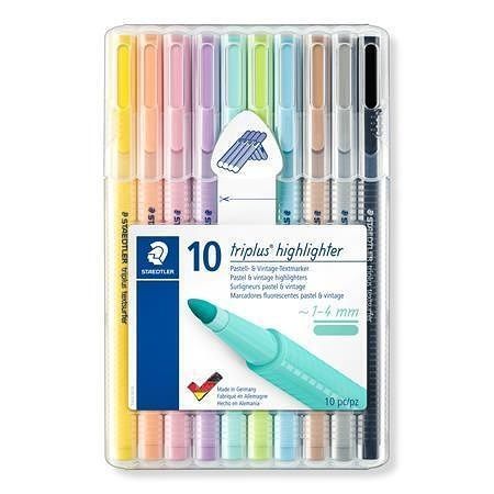Sada zvýrazňovačů "Triplus Textsurfer", 10 různých barev, 1-4 mm, STAEDTLER