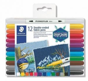 Fix na textil "Design Journey", 12 různých barev, oboustranné, STAEDTLER