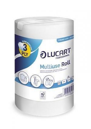 Papírové utěrky "Cash and Carry Strong 3.250", bílá, role, 3-vrstvé, LUCART 821642