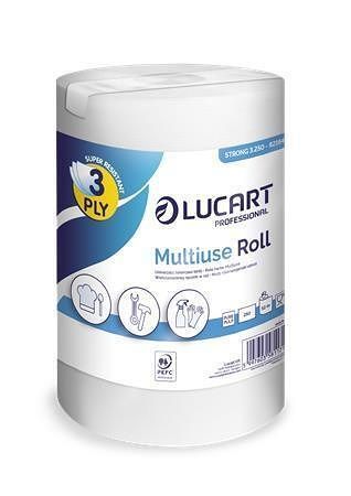 Papírové utěrky "Cash and Carry Strong 3.250", bílá, role, 3-vrstvé, LUCART 821642