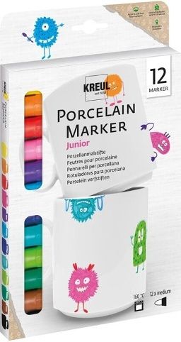 Sada fixů na porcelán "JUNIOR" 12 barev, KREUL
