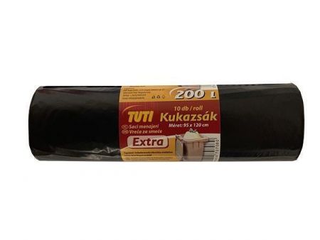 Sáček na odpadky "Extra", extra silný, 200 l, 10 ks, TUTI