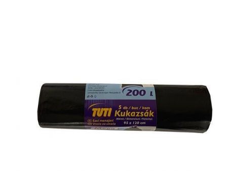 Sáček na odpadky "Mega", extra silný, 200 l, 5 ks, TUTI