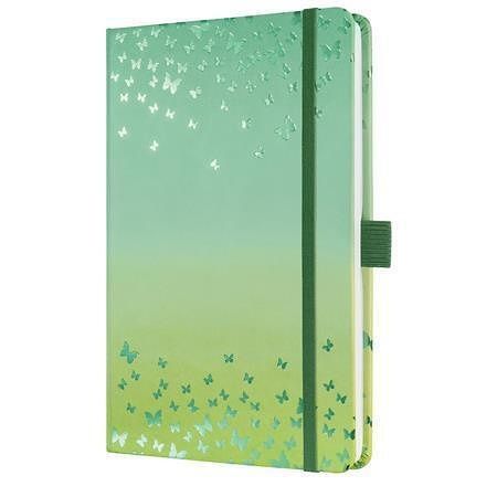 Exkluzivní zápisník "Jolie", Butterfly Confetti, 135 x 203 mm, linkovaný, 87 listů, tvrdé
