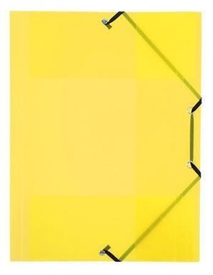 Desky s gumičkou "PropyGlass", transparentní, žlutá, PP, 15 mm, A4, VIQUEL 113392-08