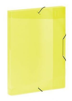 Desky s gumičkou "Coolbox", transparentní žlutá, PP, 30 mm, A4, VIQUEL 021392-09