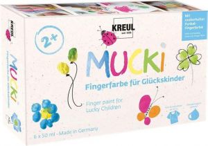 Sada prstových barev, "MUCKI FORTUNE", 6 barev, 6x 50ml, KREUL