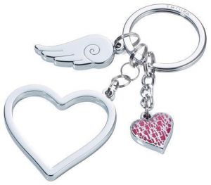 Přívěsek na klíče "LOVE IS IN THE AIR", se 3 přívěsky, TROIKA KR17-01/CH