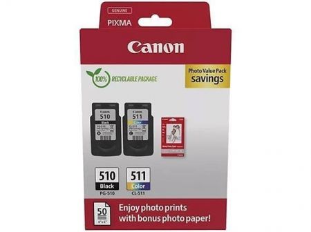 PG510/CL511 Inkjet cart. multipack pro Pixma MP240 tiskárny, černá + GP-501 foto papír, CA
