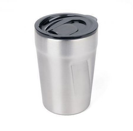 Termoska "Cup-uccino", stříbrná, 300 ml, nerez, TROIKA CUP30/ST