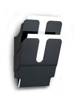 Držák na katalogy "FLEXIPLUS 2", černá, na zeď, A4, na výšku, DURABLE