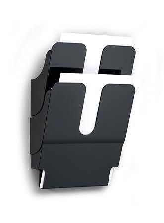 Držák na katalogy "FLEXIPLUS 2", černá, na zeď, A4, na výšku, DURABLE