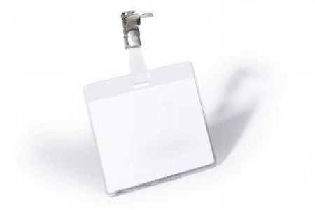 Jmenovka s klipem, 60 x 90 mm, 25 ks / balení, DURABLE 800319