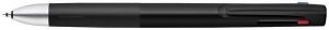 Kuličkové pero "Blen 3C", černá, 0,24 mm, stiskací mechanismus, 3-barevné, ZEBRA 53131
