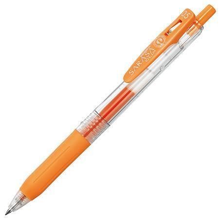 Gelové pero "Sarasa Clip", oranžová, 0,33 mm, stiskací mechanismus, ZEBRA 14319