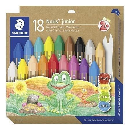 Voskovky "Noris Junior", 18 barev, jumbo, STAEDTLER 224 C18