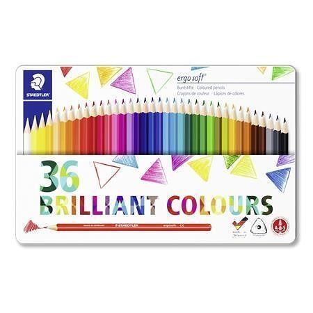 Barevné pastelky "Ergo Soft", 14 barev, trojhranné, STAEDTLER 157 M36